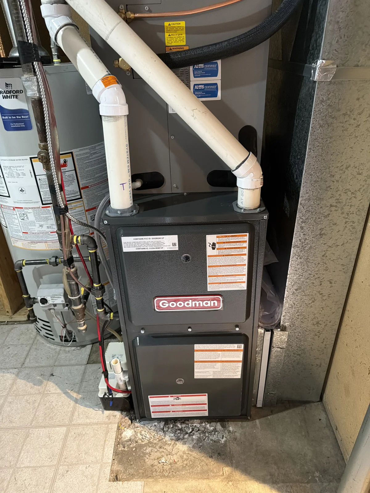 Completed Goodman furnace replacement by Infinite Heating